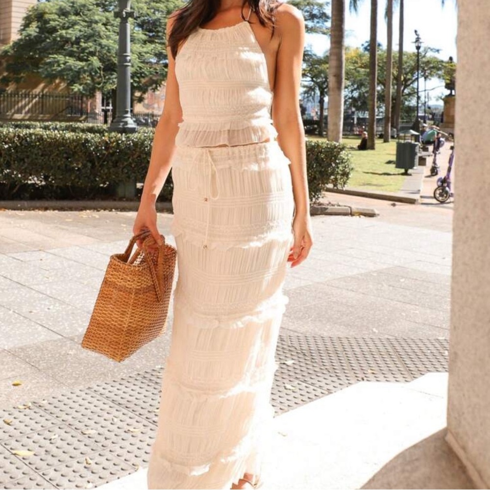 Cream Maxi 2 Piece Set